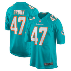 Cam Brown Miami Dolphins Game Jersey Aqua - Nike