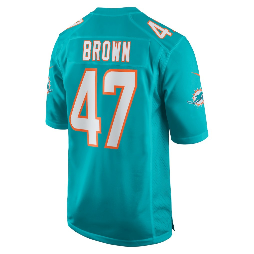 Cam Brown Miami Dolphins Game Jersey Aqua - Nike