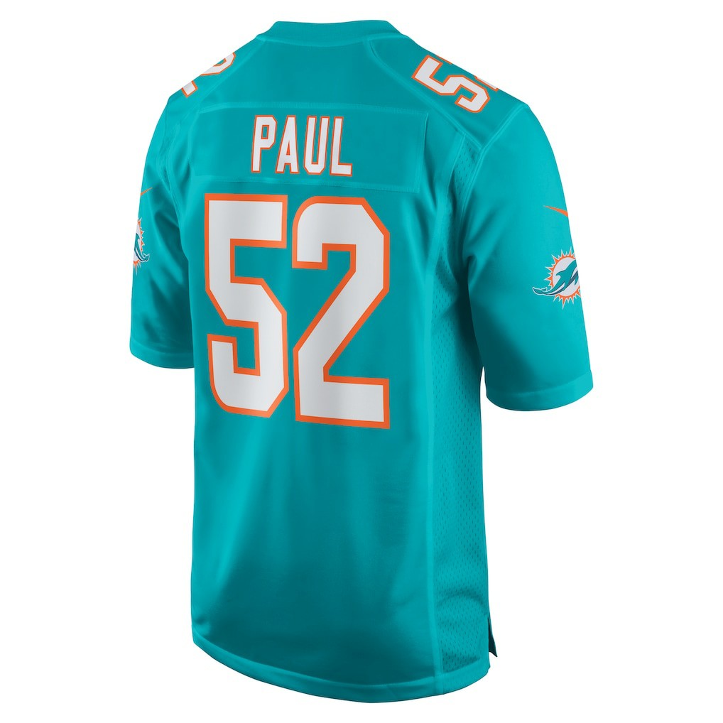 Patrick Paul Miami Dolphins Game Jersey Aqua - Nike