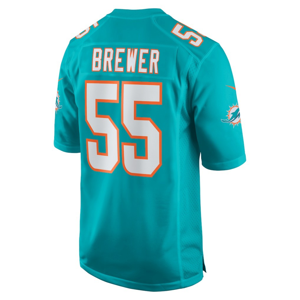 Aaron Brewer Miami Dolphins Game Jersey Aqua - Nike