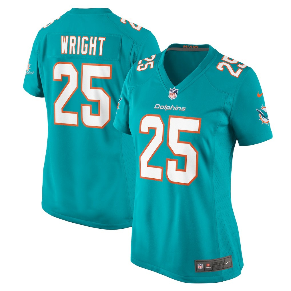 Jaylen Wright Miami Dolphins Women's Game Jersey Aqua - Nike