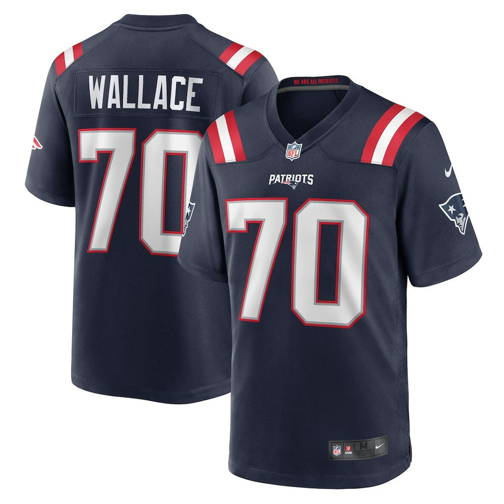 Caedan Wallace New England Patriots Game Jersey Navy - Nike