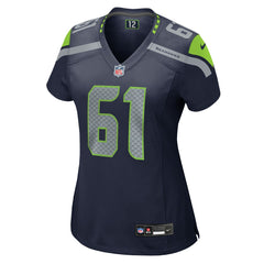 Jalen Sundell Seattle Seahawks Women's Team Game Jersey College Navy - Nike
