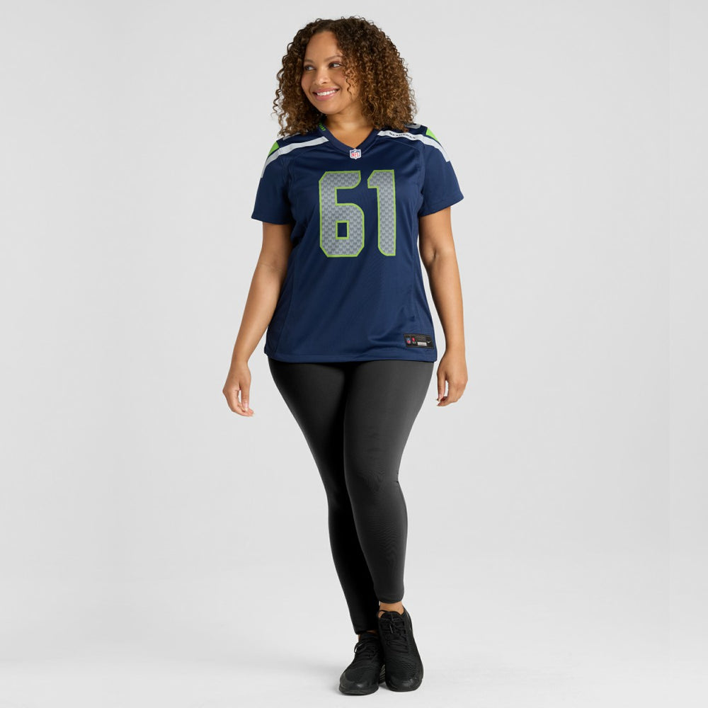 Jalen Sundell Seattle Seahawks Women's Team Game Jersey College Navy - Nike