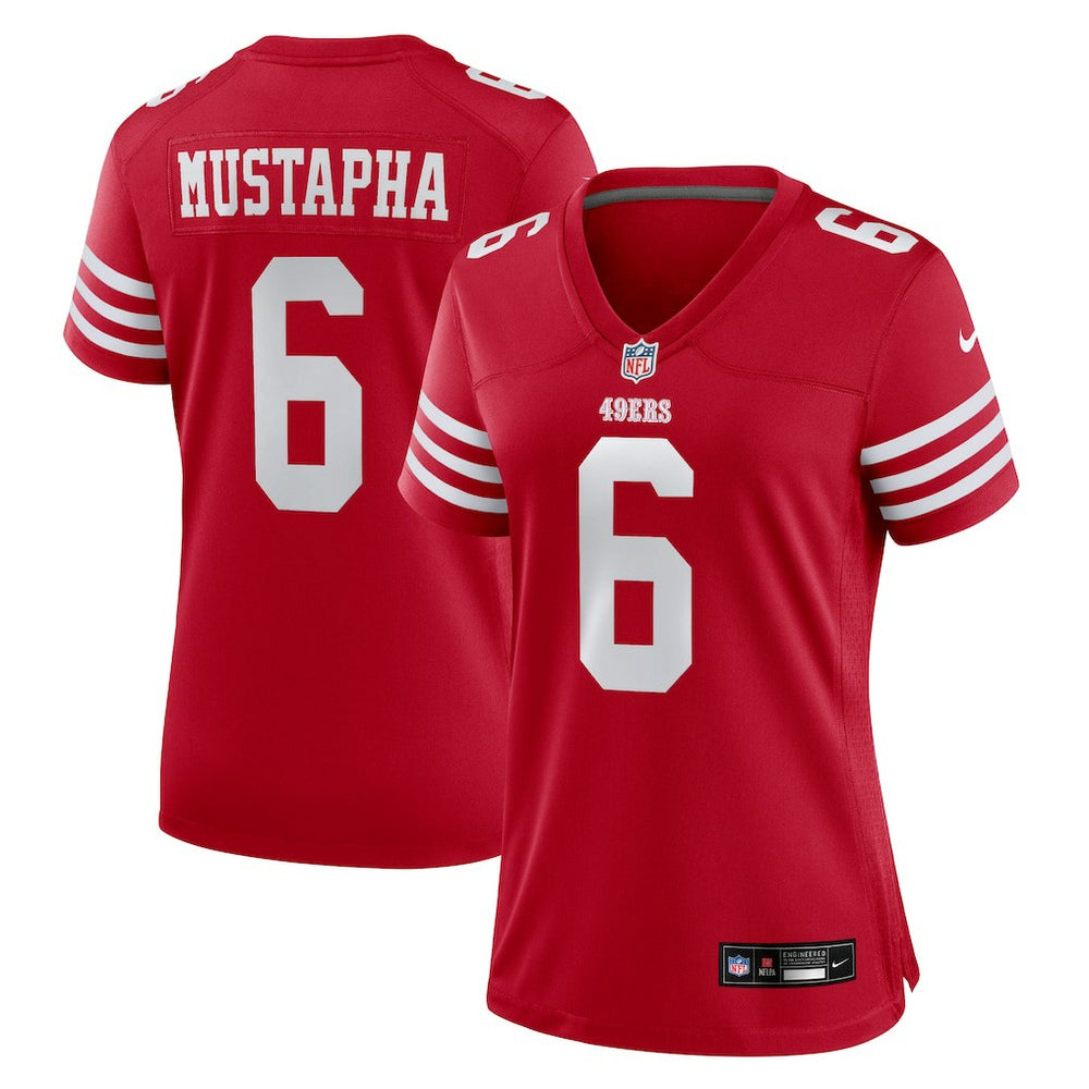 Malik Mustapha San Francisco 49ers Women's Team Game Jersey Scarlet - Nike