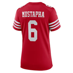 Malik Mustapha San Francisco 49ers Women's Team Game Jersey Scarlet - Nike