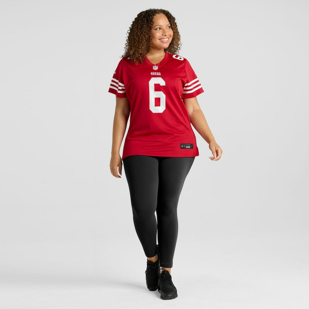 Malik Mustapha San Francisco 49ers Women's Team Game Jersey Scarlet - Nike