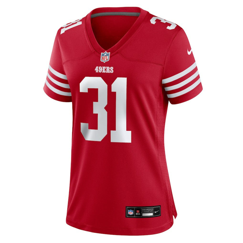 Isaac Guerendo San Francisco 49ers Women's Team Game Jersey Scarlet - Nike