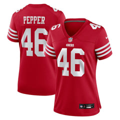 Taybor Pepper San Francisco 49ers Women's Team Game Jersey Scarlet - Nike