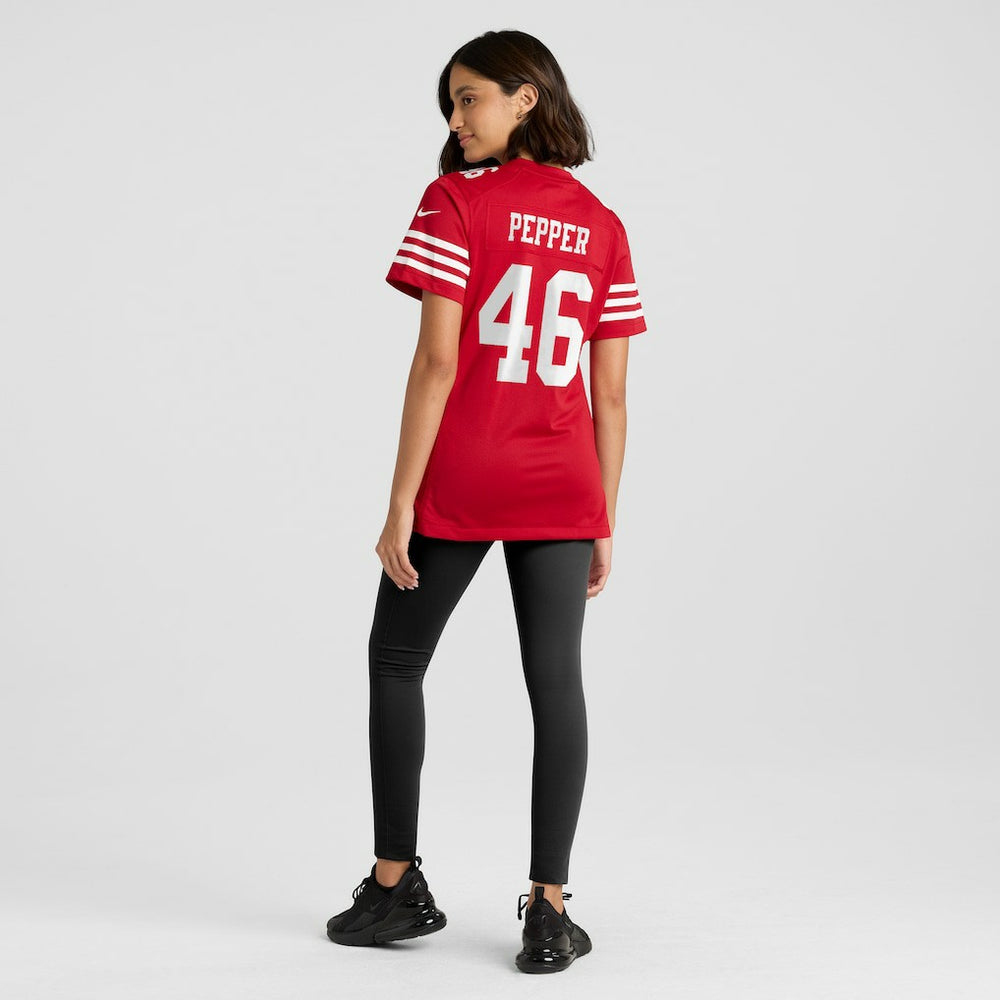 Taybor Pepper San Francisco 49ers Women's Team Game Jersey Scarlet - Nike