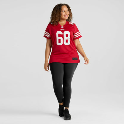 Colton McKivitz San Francisco 49ers Women's Team Game Jersey - Scarlet | NFL Jerseys