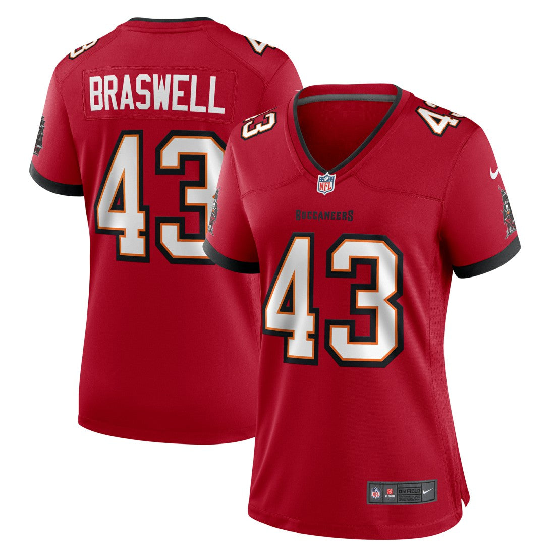 Chris Braswell Tampa Bay Buccaneers Women's Team Game Jersey Red - Nike