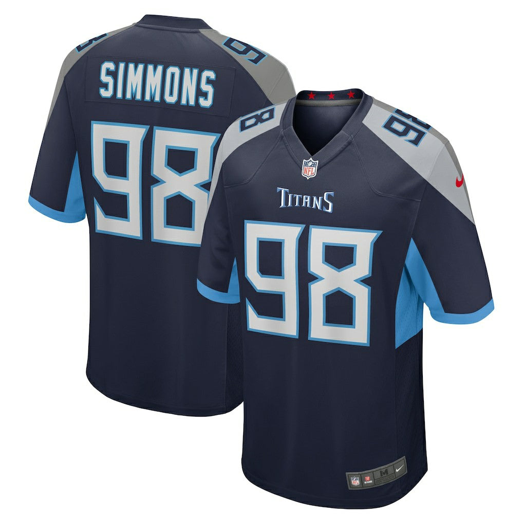 Jeffery Simmons Tennessee Titans Game Jersey Navy - Nike