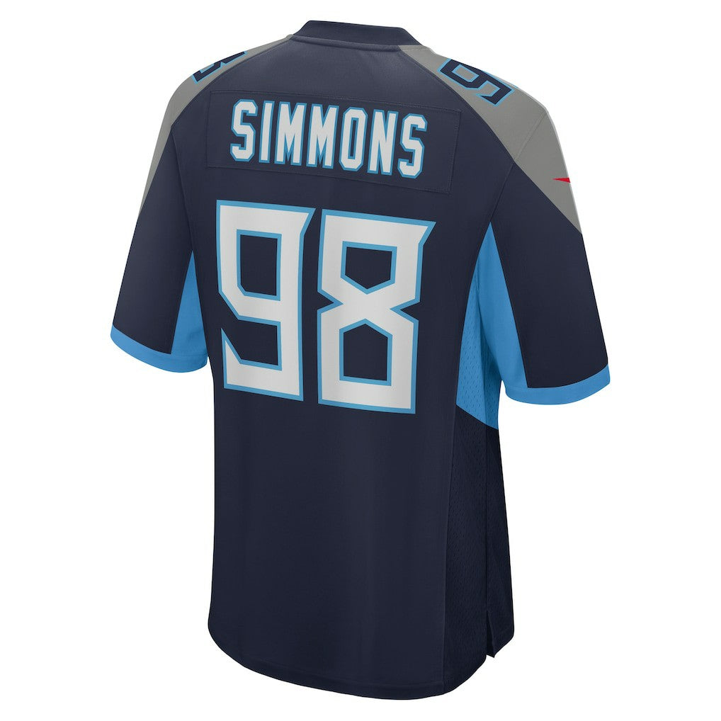 Jeffery Simmons Tennessee Titans Game Jersey Navy - Nike