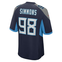 Jeffery Simmons Tennessee Titans Game Jersey Navy - Nike
