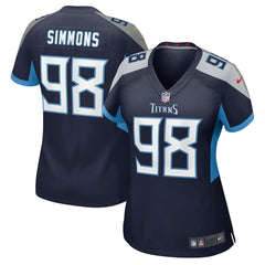 Jeffery Simmons Tennessee Titans Women's Alternate Game Jersey Navy - Nike