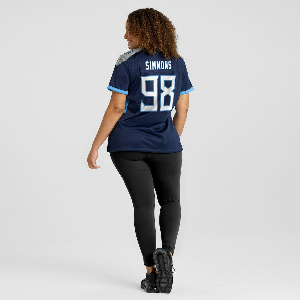 Jeffery Simmons Tennessee Titans Women's Alternate Game Jersey - Navy | NFL Jerseys