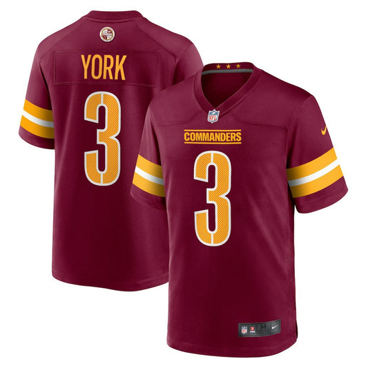 Cade York Washington Commanders Game Jersey - Burgundy | NFL Jerseys