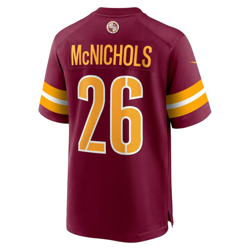 Jeremy McNichols Washington Commanders Game Jersey Burgundy - Nike