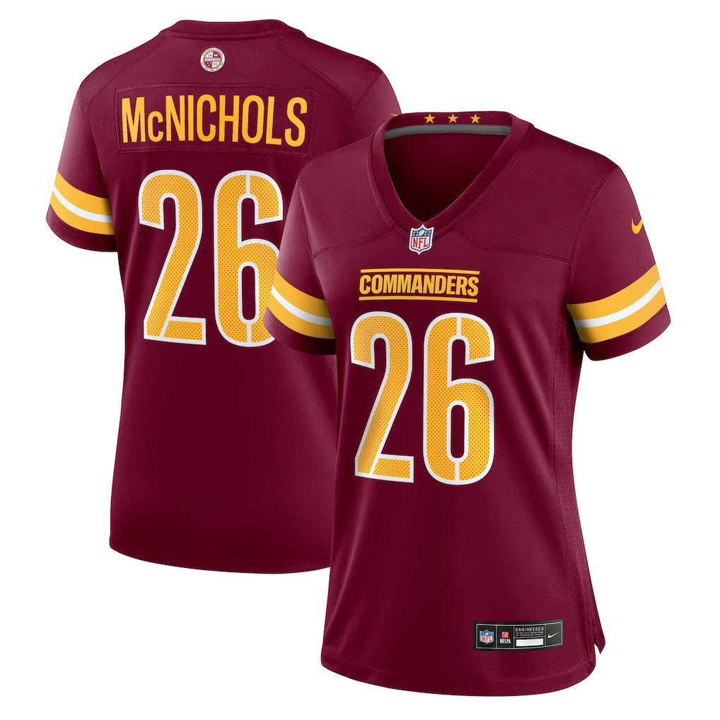 Jeremy McNichols Washington Commanders Women's Team Game Jersey Burgundy - Nike