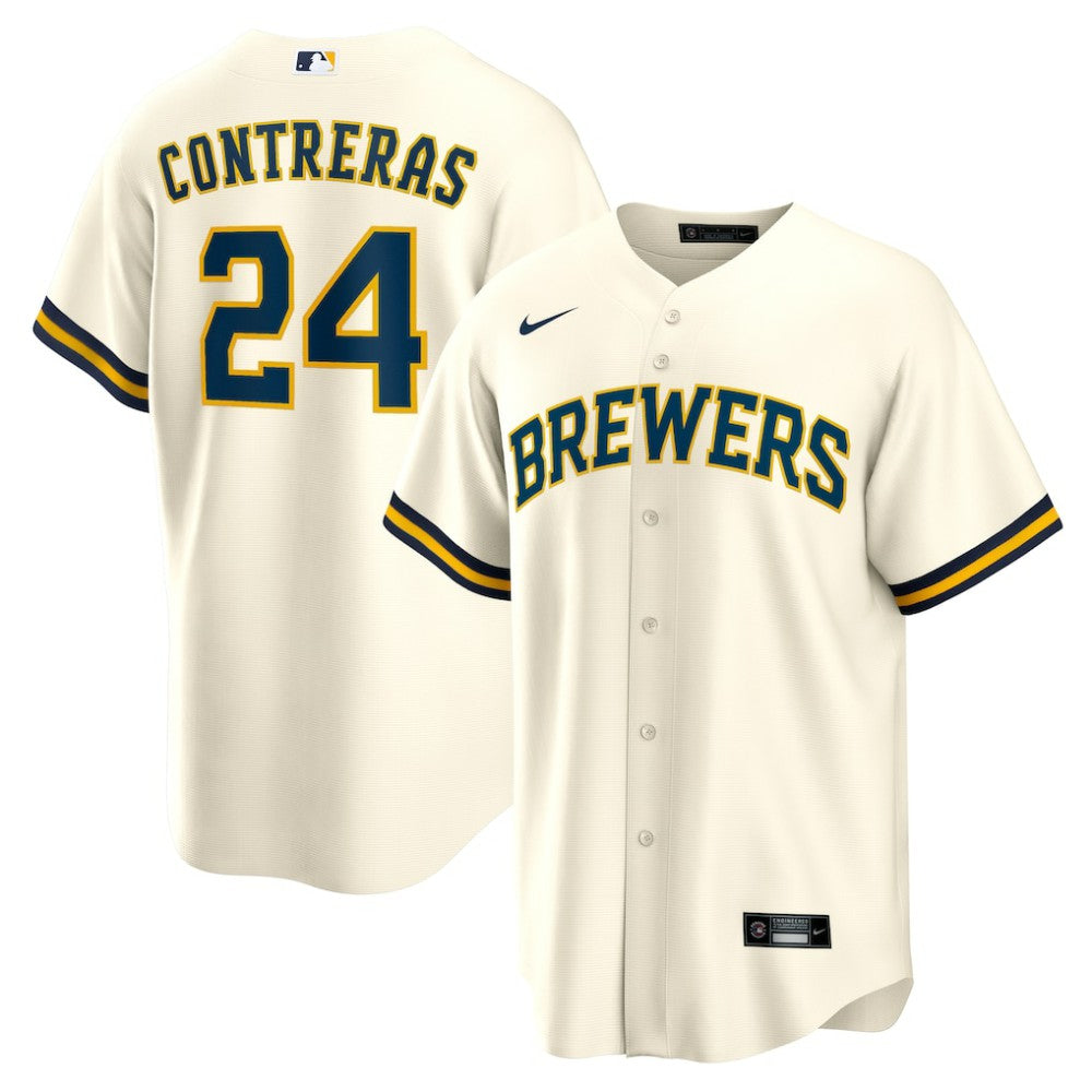 William Contreras Milwaukee Brewers Nike Home Replica Jersey Lifestyle