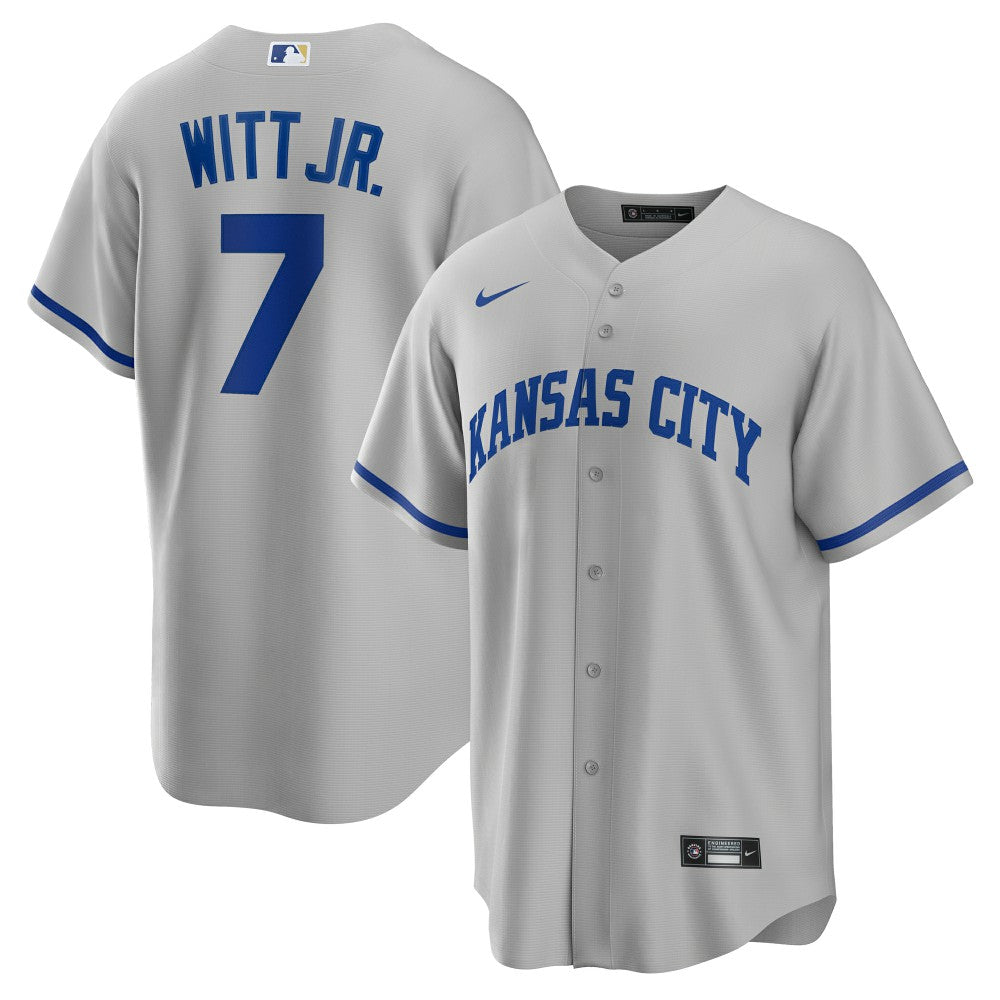Bobby Witt Jr. Kansas City Royals Nike Road Replica Jersey - Gray | MLB Jerseys