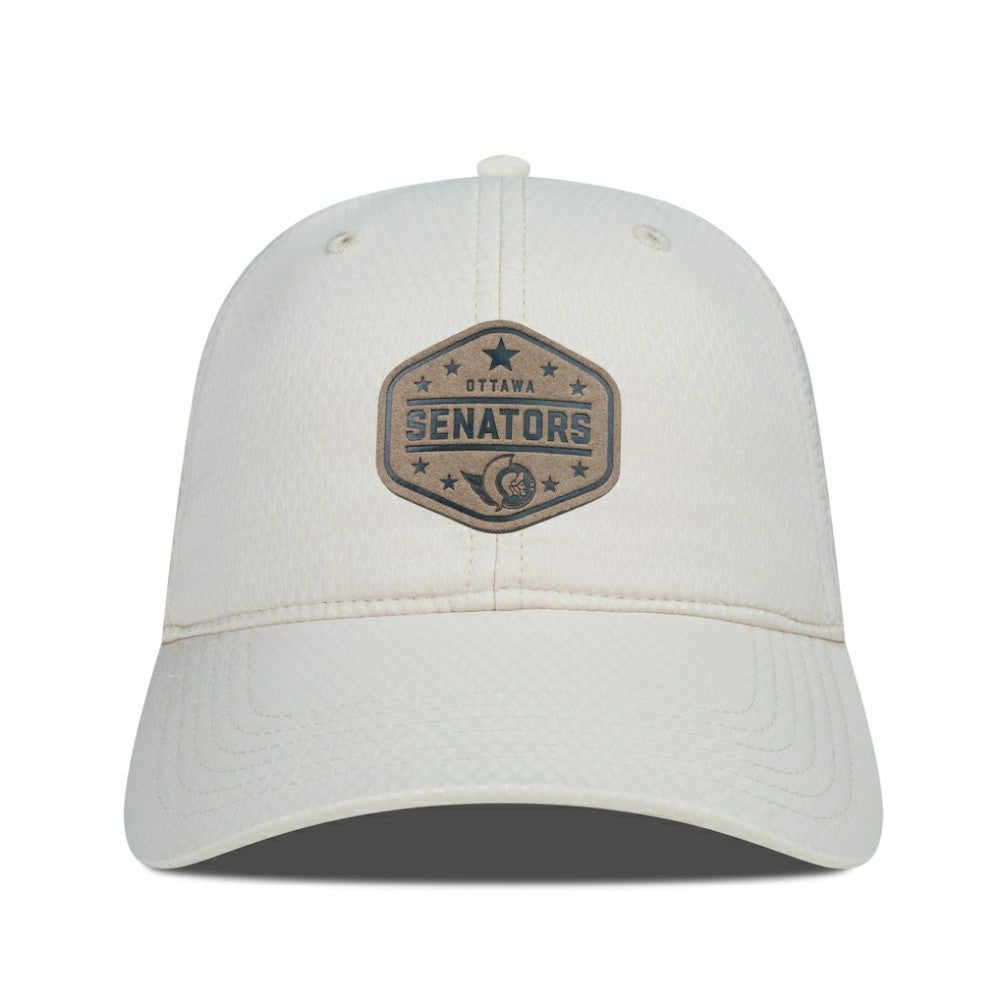Ottawa Senators - Men's Levelwear Faux Leather Patch Unstructured Adjustable Hat Cream