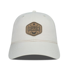 Washington Capitals Men's Levelwear Faux Leather Patch Unstructured Adjustable Hat Cream