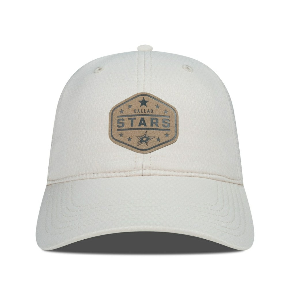 Dallas Stars - Men's Levelwear Faux Leather Patch Unstructured Adjustable Hat Cream