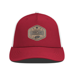 Carolina Hurricanes - Men's Levelwear Faux Leather Patch Structured Adjustable Hat Red