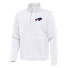 Buffalo Bills Antigua Twist Quarter-Zip Pullover Jacket White - NFL