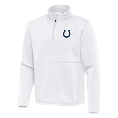 Indianapolis Colts Antigua Twist Quarter-Zip Pullover Jacket White - NFL