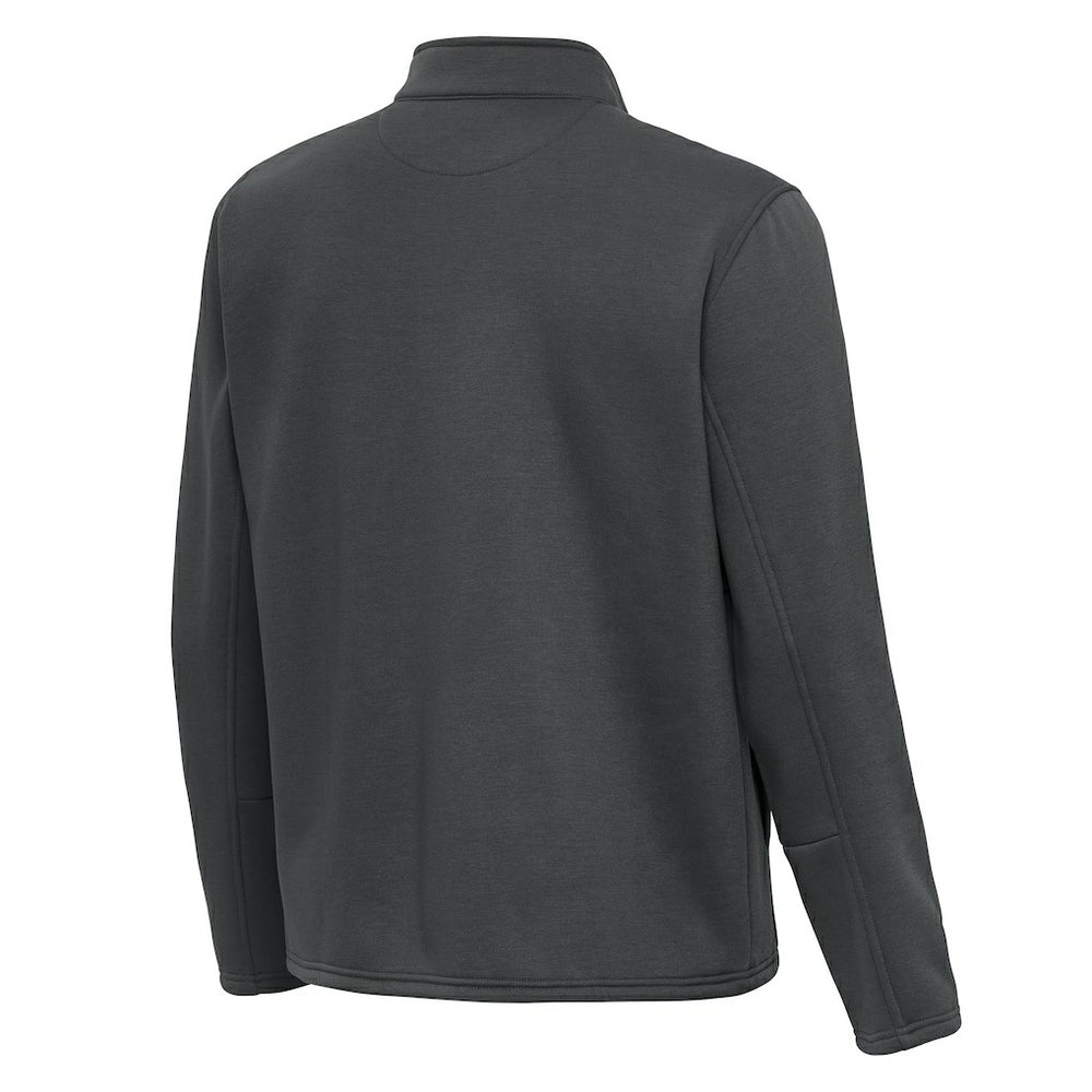 Cleveland Browns Antigua Twist Quarter-Zip Pullover Jacket Pewter - NFL