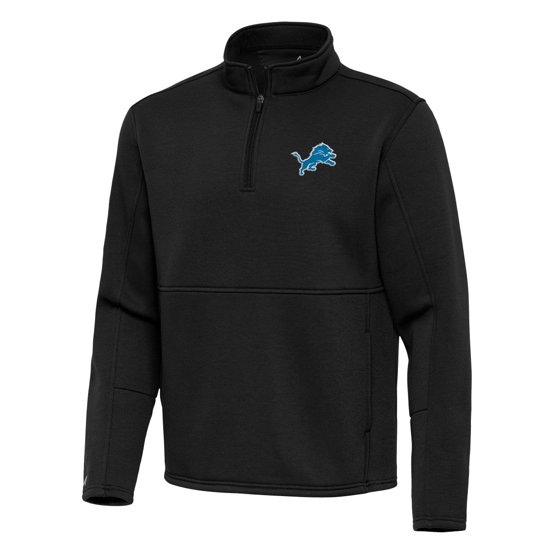 Detroit Lions Antigua Twist Quarter-Zip Pullover Jacket Black - NFL
