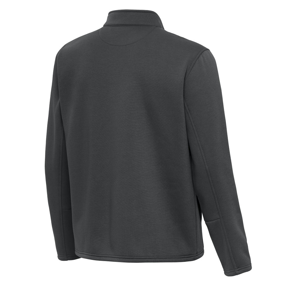 Green Bay Packers Antigua Twist Quarter-Zip Pullover Jacket Pewter - NFL