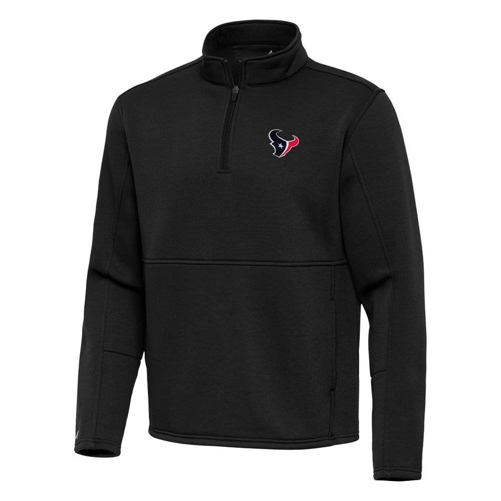 Houston Texans Antigua Twist Quarter-Zip Pullover Jacket Black - NFL