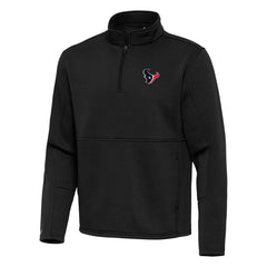 Houston Texans Antigua Twist Quarter-Zip Pullover Jacket Black - NFL
