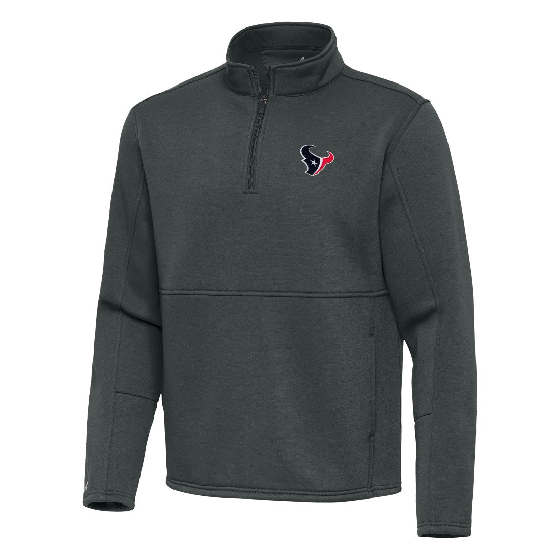 Houston Texans Antigua Twist Quarter-Zip Pullover Jacket Pewter - NFL