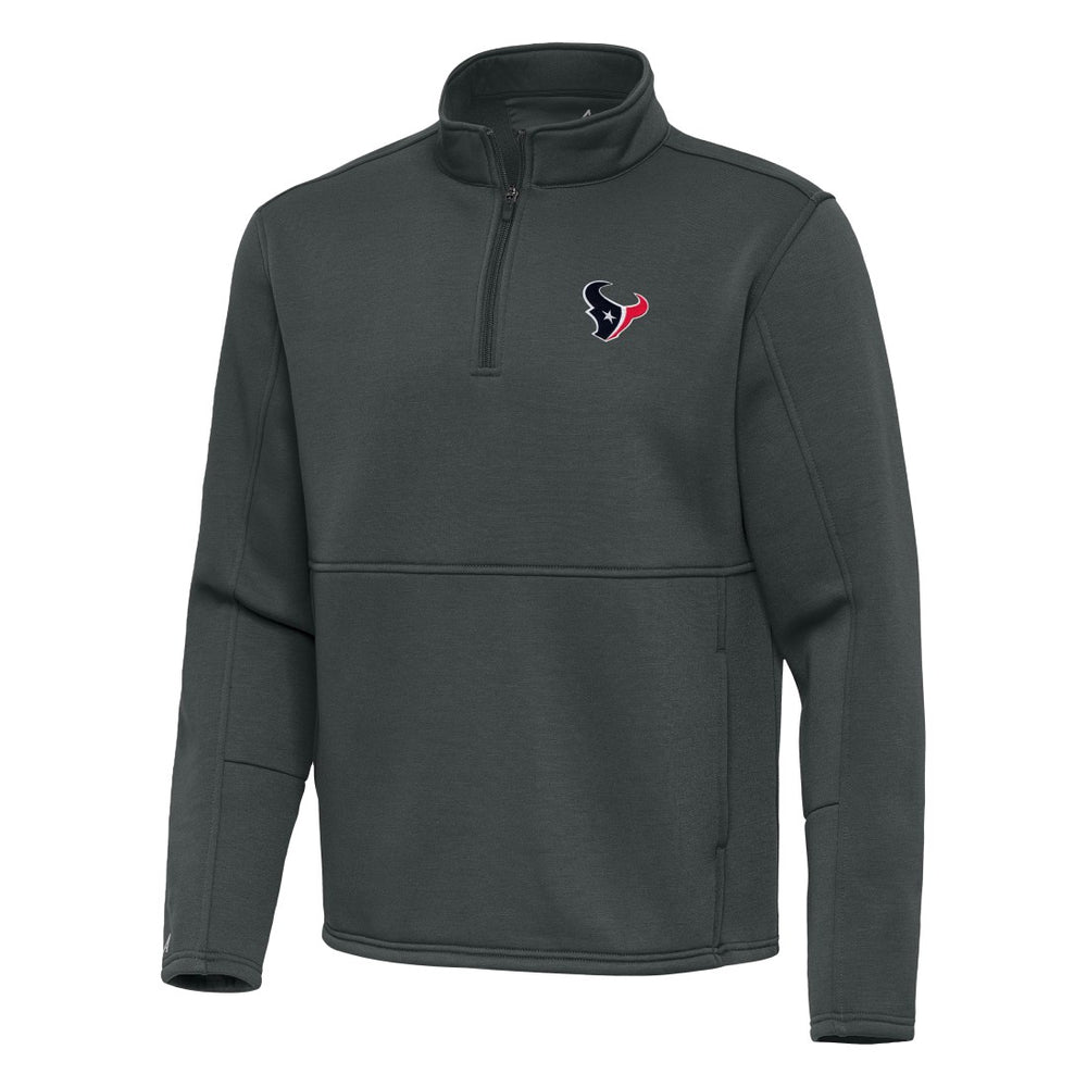 Houston Texans Antigua Twist Quarter-Zip Pullover Jacket Pewter - NFL