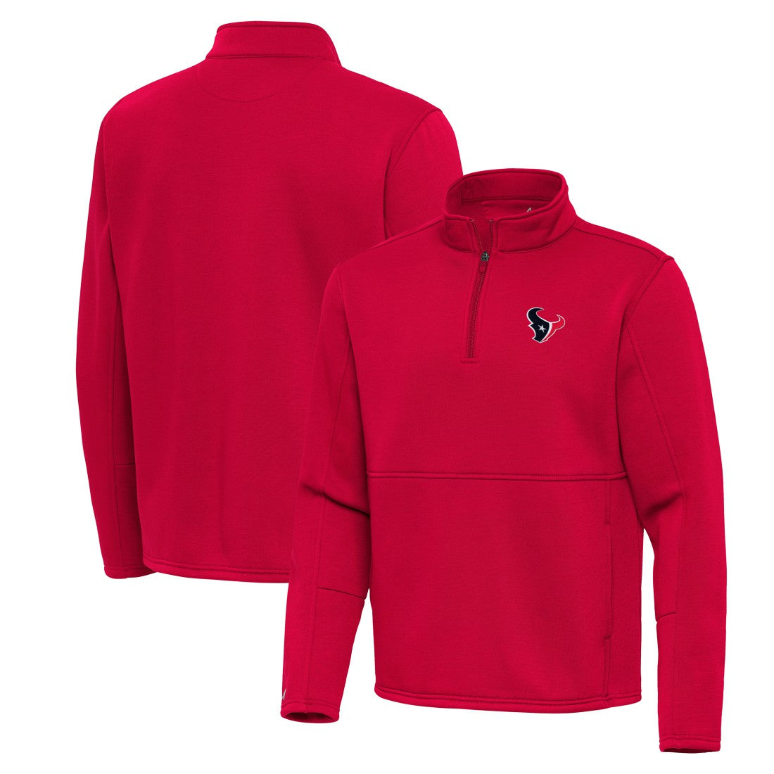 Houston Texans Antigua Twist Quarter-Zip Pullover Jacket Red - NFL