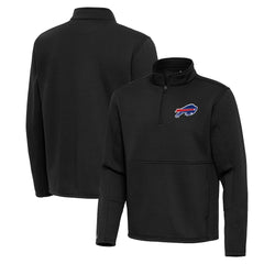 Buffalo Bills Antigua Twist Quarter-Zip Pullover Jacket Black - NFL