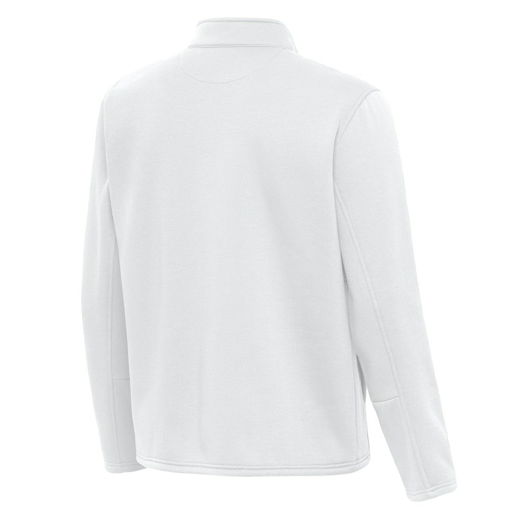 Carolina Panthers Antigua Twist Quarter-Zip Pullover Jacket White - NFL