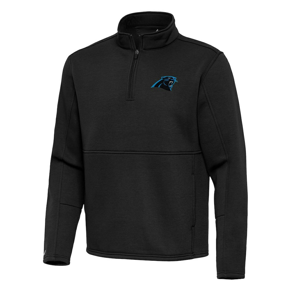 Carolina Panthers Antigua Twist Quarter-Zip Pullover Jacket Black - NFL