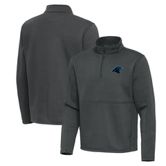 Carolina Panthers Antigua Twist Quarter-Zip Pullover Jacket Pewter - NFL
