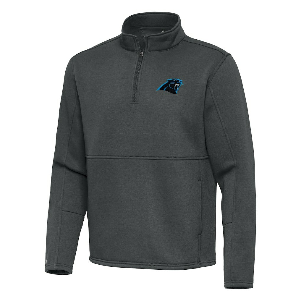 Carolina Panthers Antigua Twist Quarter-Zip Pullover Jacket Pewter - NFL