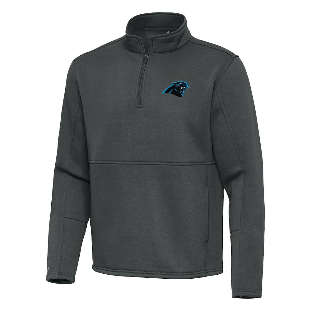 Carolina Panthers Antigua Twist Quarter-Zip Pullover Jacket Pewter - NFL