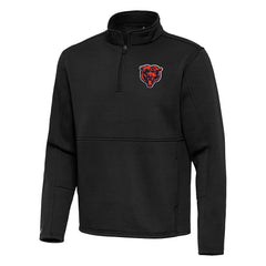 Chicago Bears Antigua Twist Quarter-Zip Pullover Jacket Black - NFL