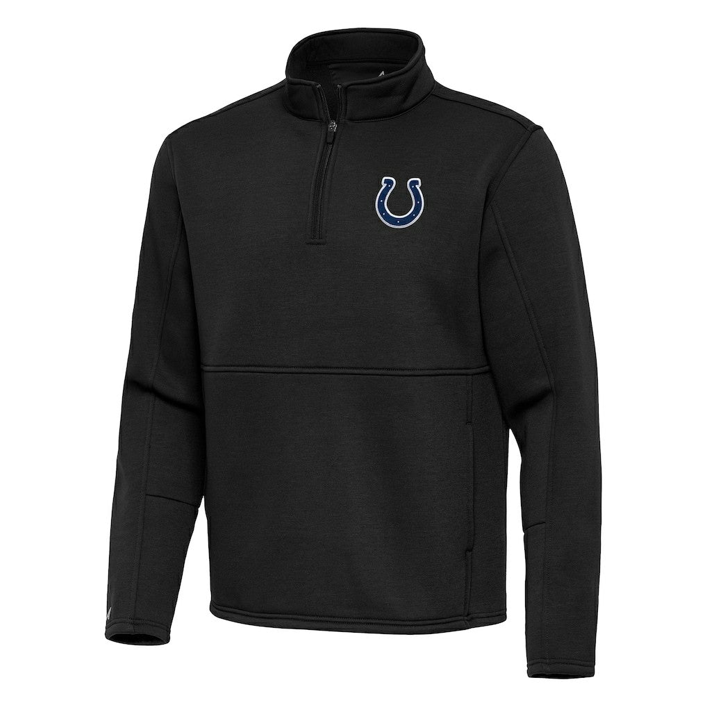 Indianapolis Colts Antigua Twist Quarter-Zip Pullover Jacket Black - NFL