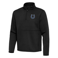 Indianapolis Colts Antigua Twist Quarter-Zip Pullover Jacket Black - NFL