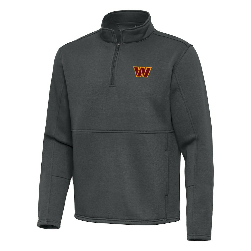 Washington Commanders Antigua Twist Quarter-Zip Pullover Jacket Pewter - NFL